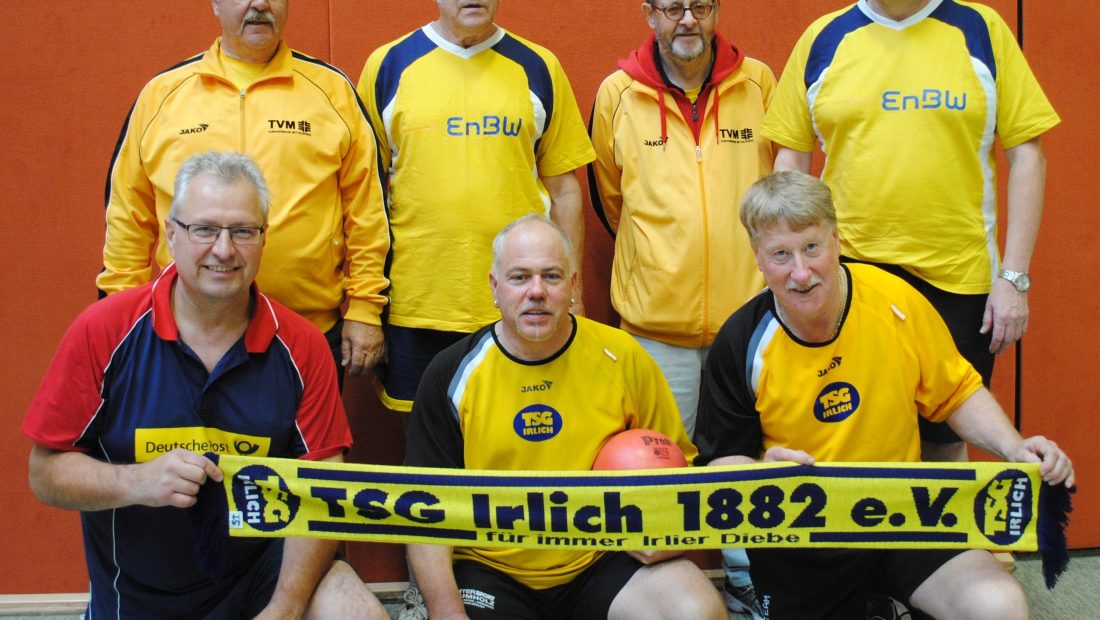 Das Prellball-Team der TSG Irlich beim ersten Spielatg der Landesliga.