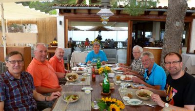 Die TSG Jedermänner machten während ihrer Jahrestour 2016 auch in einem Restaurant mit mallorquinischer Küche in der Nähe von Sóller halt.