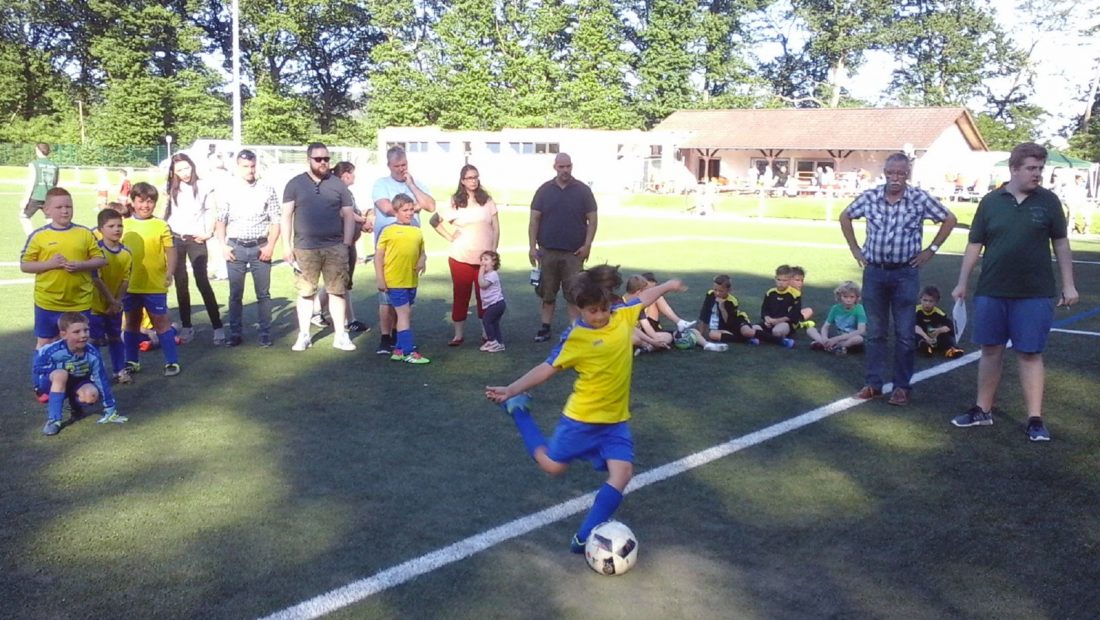 Die F-Jugend der TSG Irlich beim Turnier des SV Melsbach.